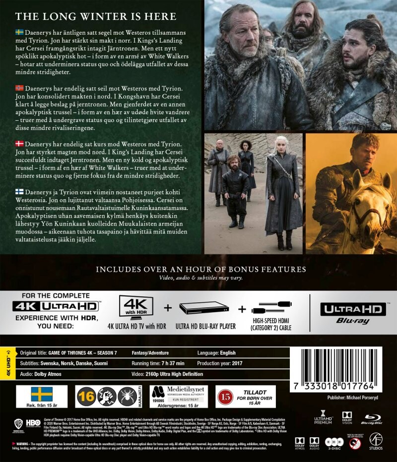 Game Of Thrones - Sæson 7 - Blu-Ray