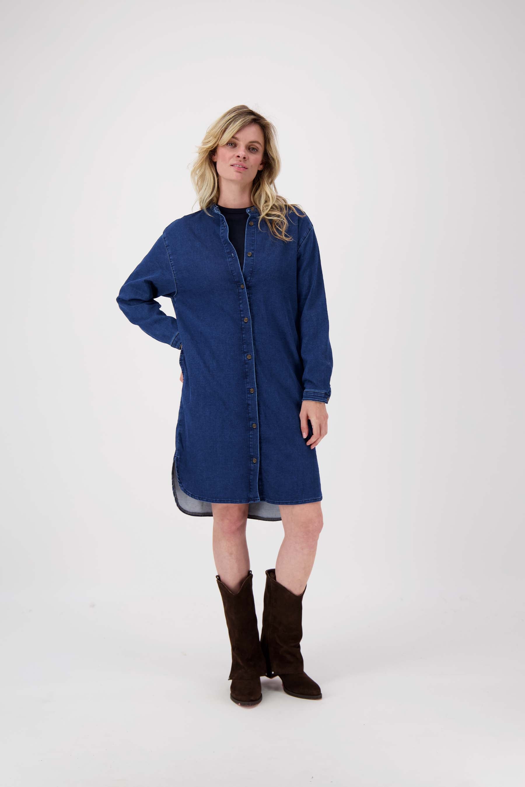 jurk van jogger denim stof