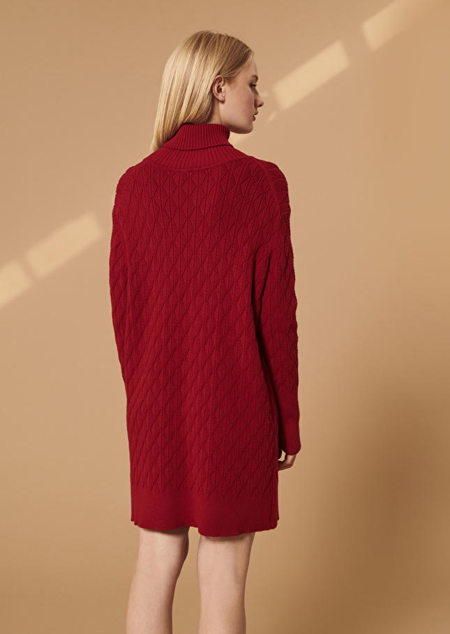 Robe Rosaryrouge en maille graphique