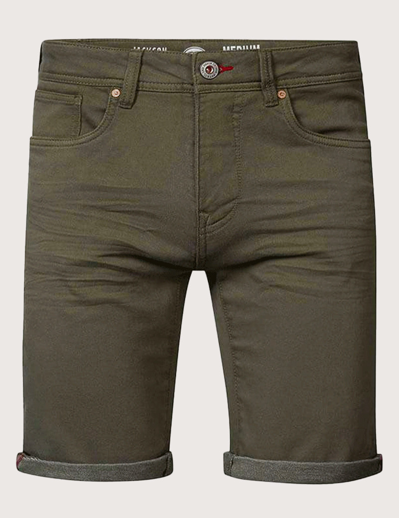 PETROL IND SHORT DENIM DUSTY ARMY