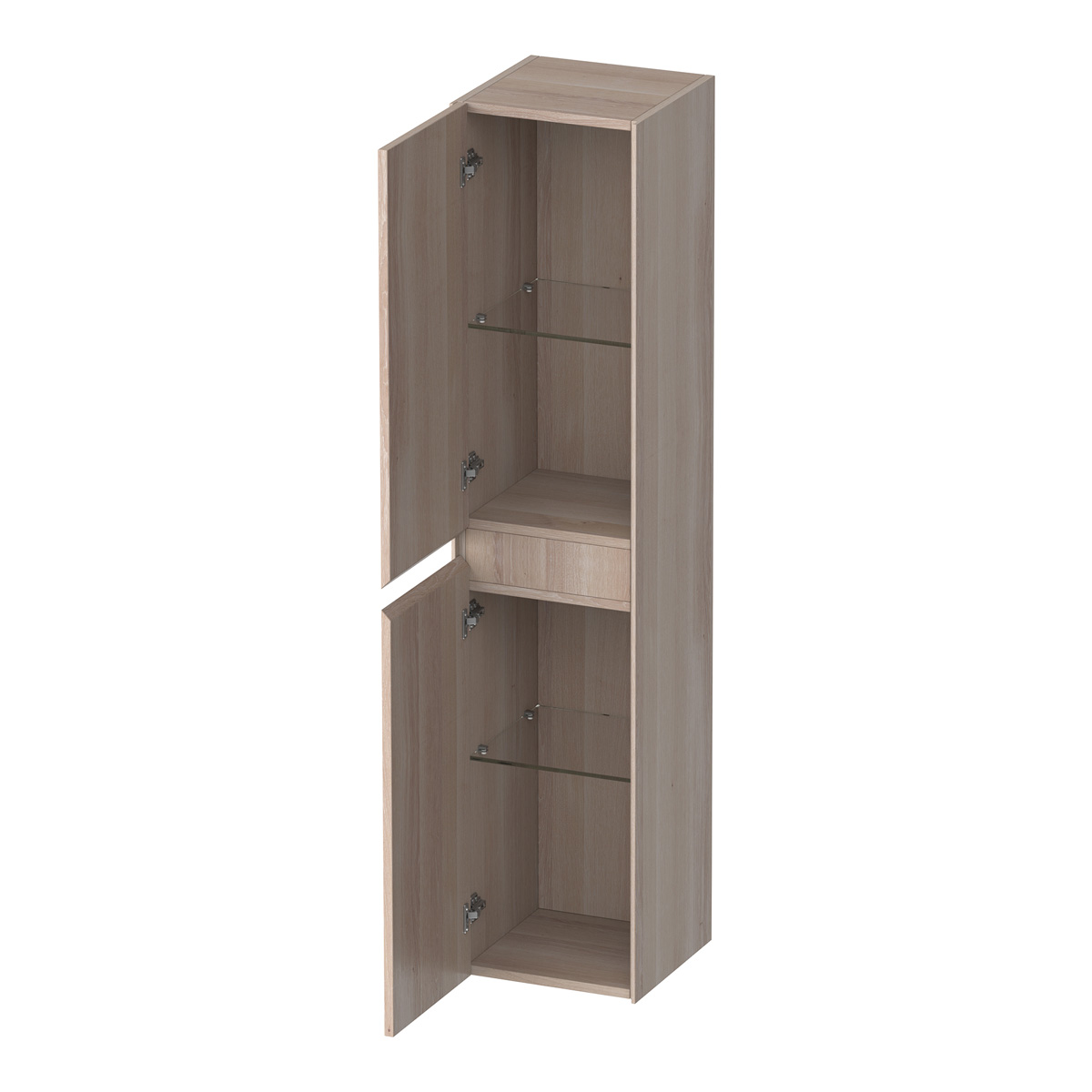 Brauer Inspire kolomkast 160cm links- of rechtsdraaiend lamellen eiken wit