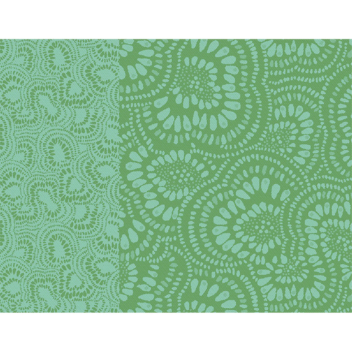 Set antitache déperlant pur coton vert 35x45 Garnier Thiebaut