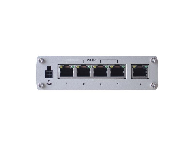 Teltonika Rail PoE  Switch TSW100 5 Port Industrieller POE  Switch ohne Management