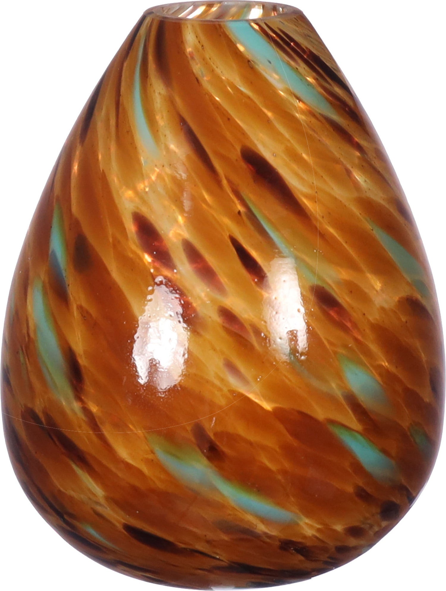 Vaas Lily oranje / bruin D 12 H 15 cm