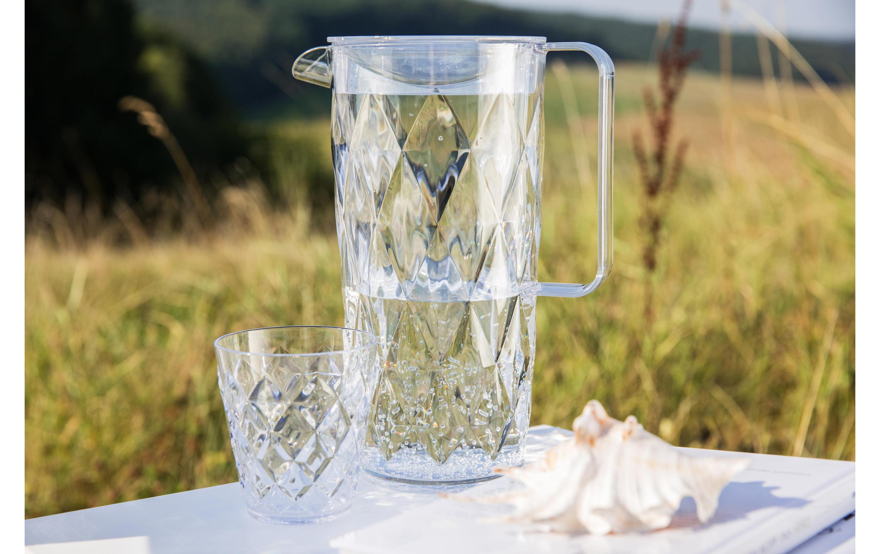 Krug Crystal 1.6 l 5-teilig, TransparentKunststoffkaraffe mit vier Gläser