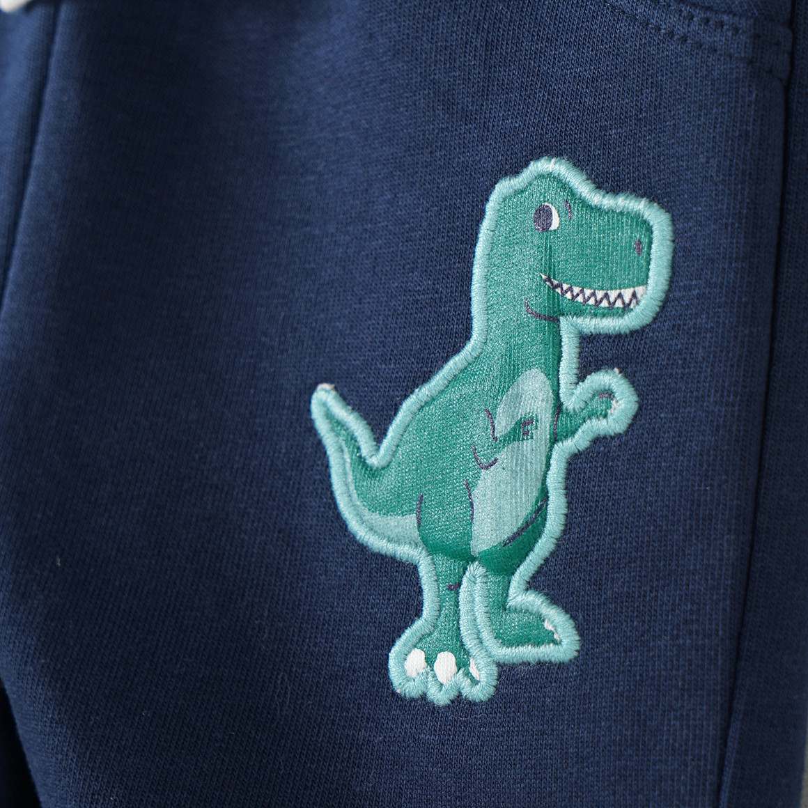 Topomini Baby Jogginghose mit Dino-Stickerei dunkelblau