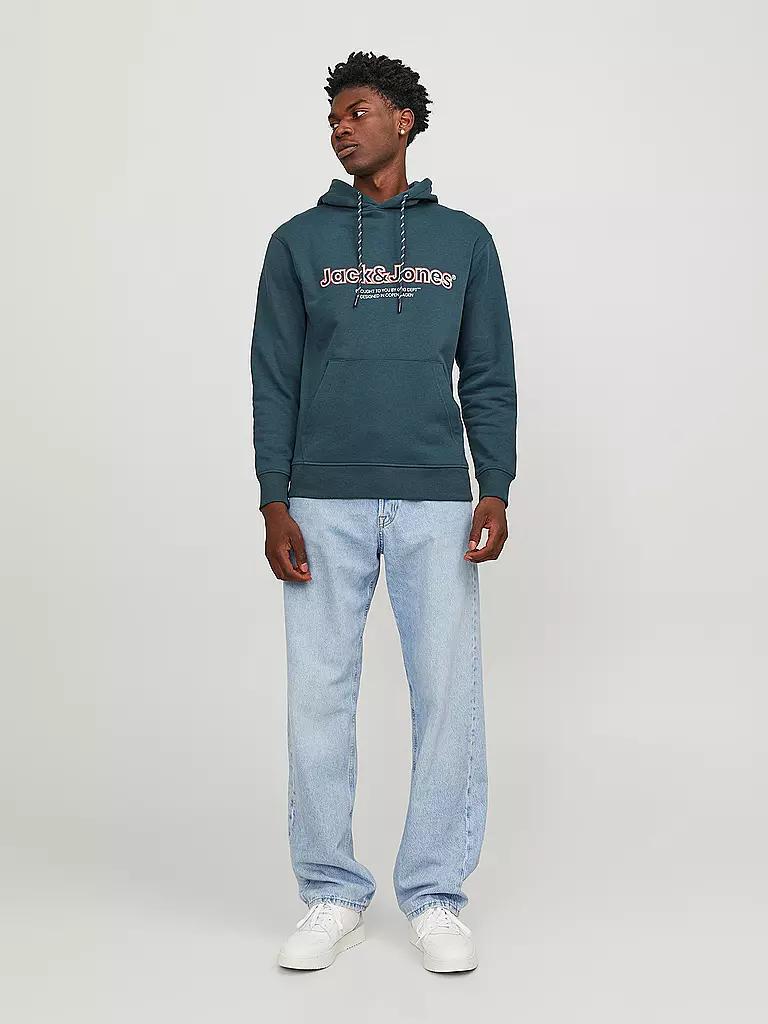 JACK & JONES Kapuzensweater - Hoodie JORLAKEWOOD petrol