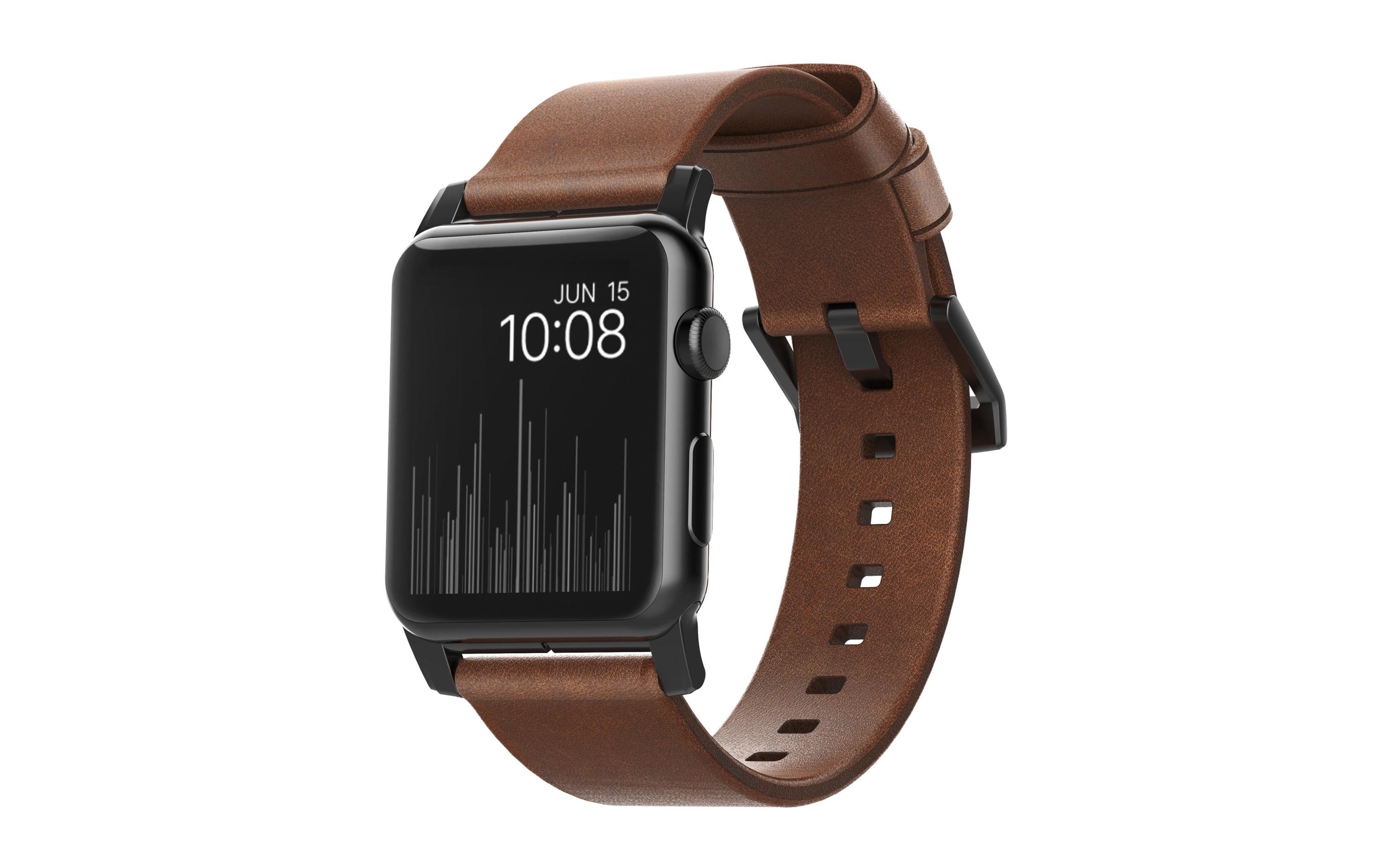 Lederarmband Modern Strap Apple Watch Braun/SchwarzPremium-Lederarmband für die Apple Watch