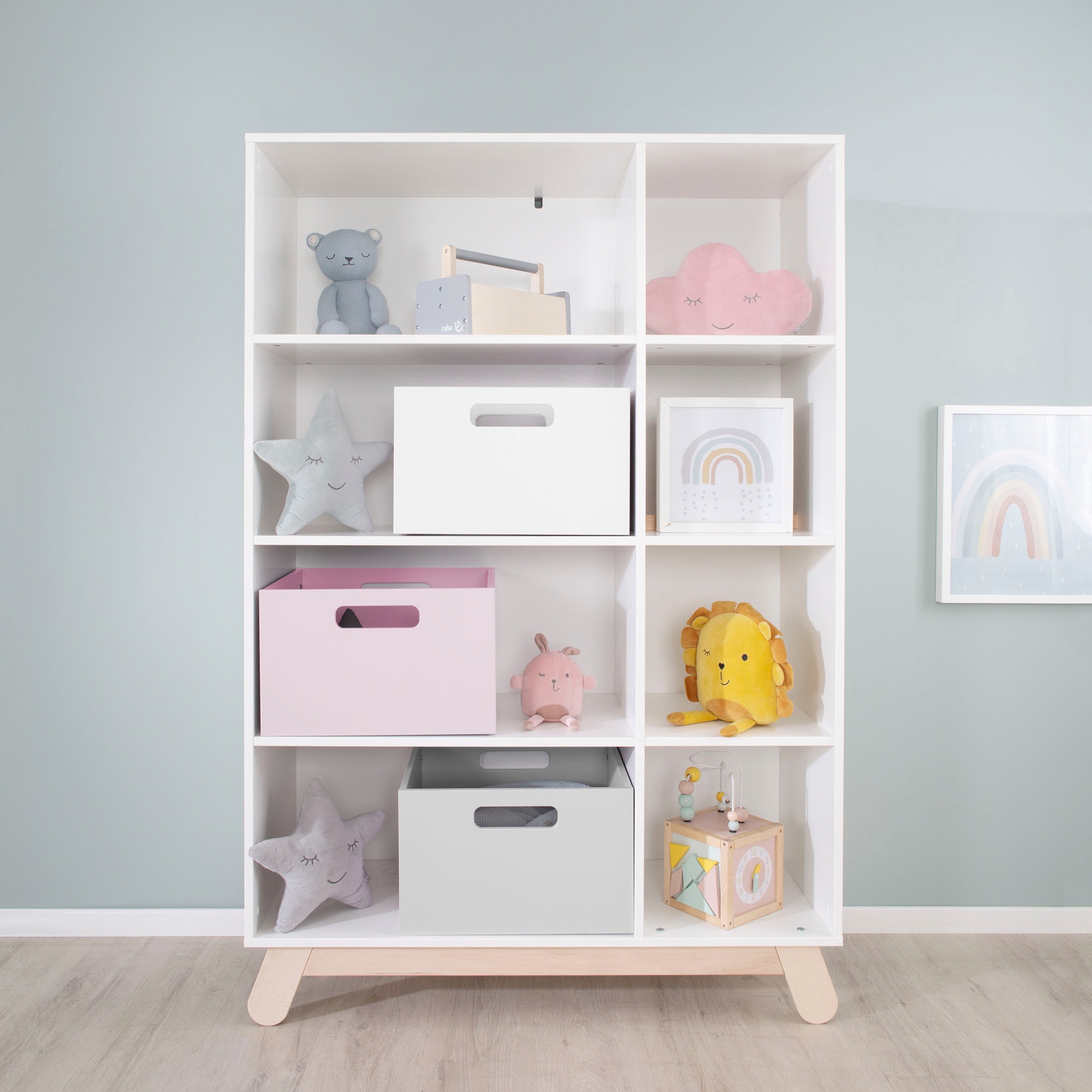 roba® Aufbewahrungsbox »rosa« aus Holz; Organizer für Spielzeug
