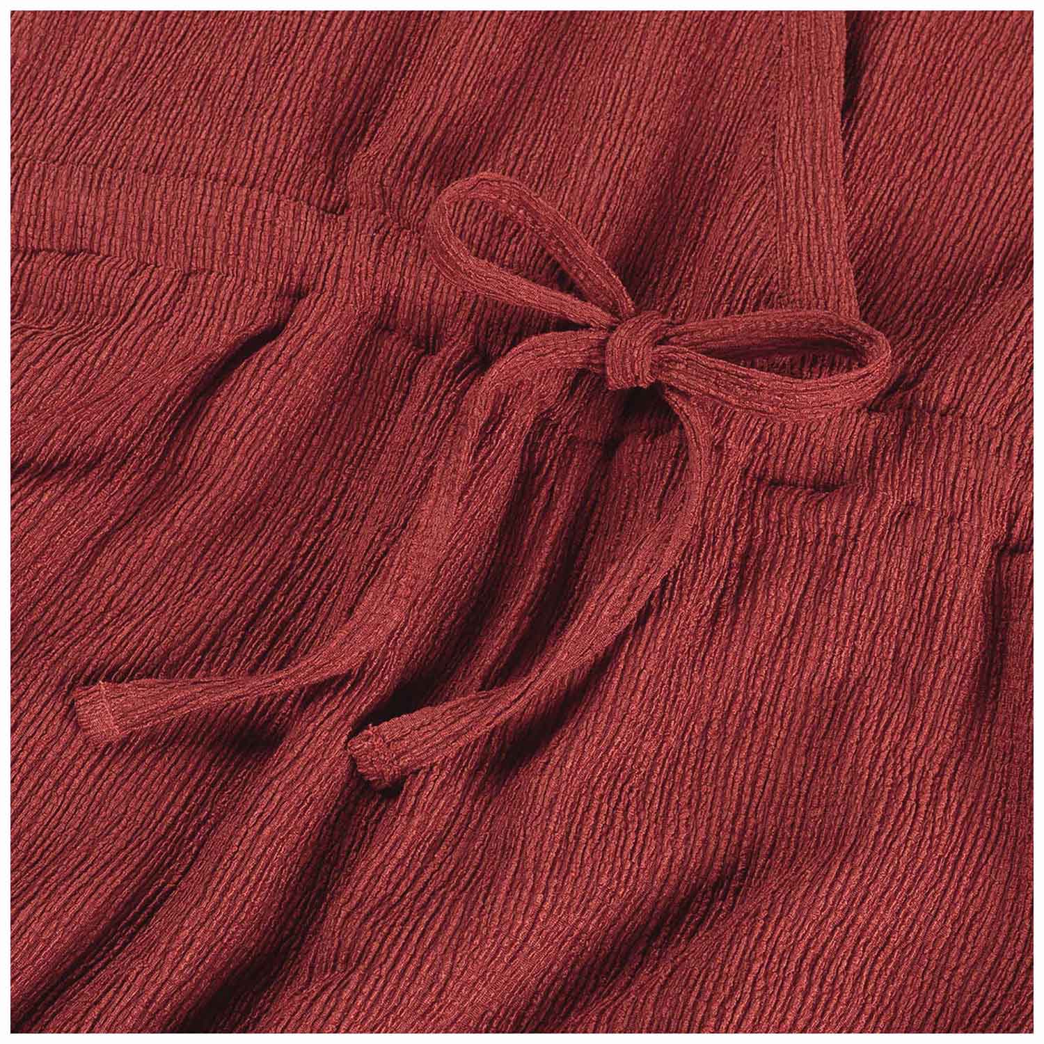 Prénatal zwangerschapsjumpsuit korte mouwen effen rood