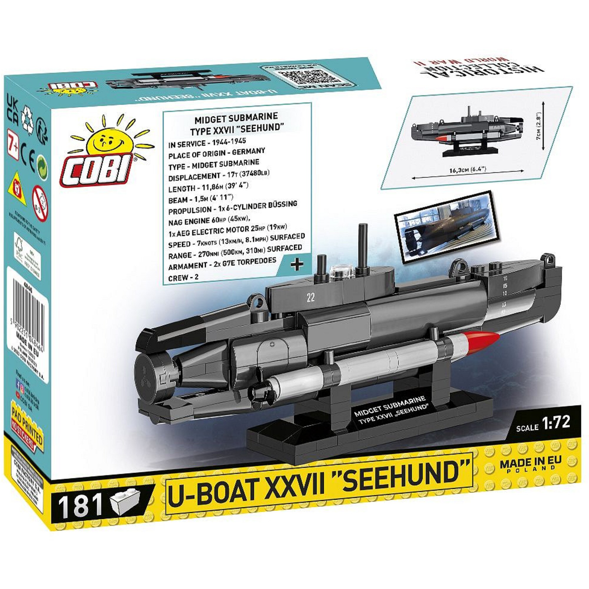 COBI Konstruktionsspielzeug U-Boot XXVII Seehund