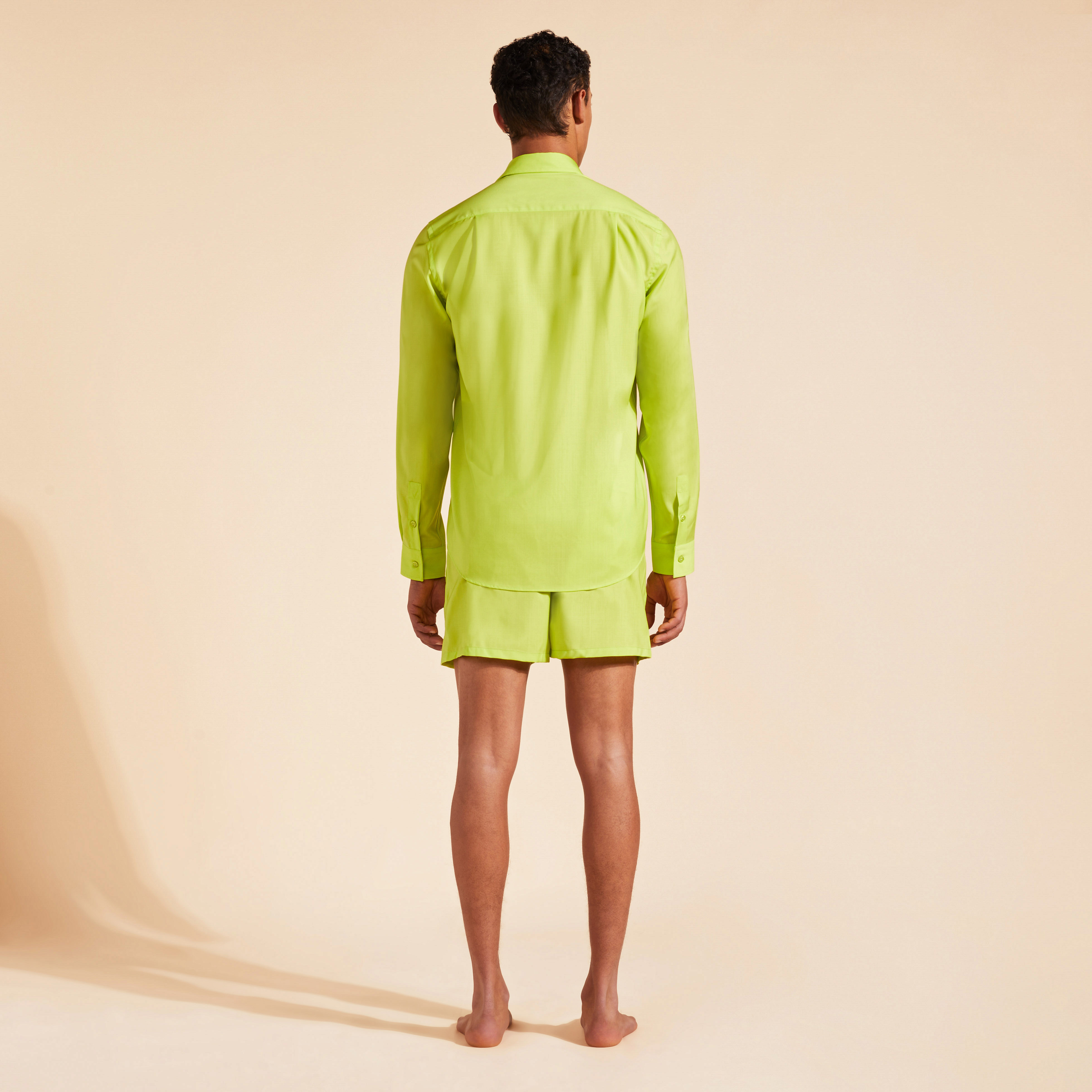 Chemise en laine super 120 homme unie