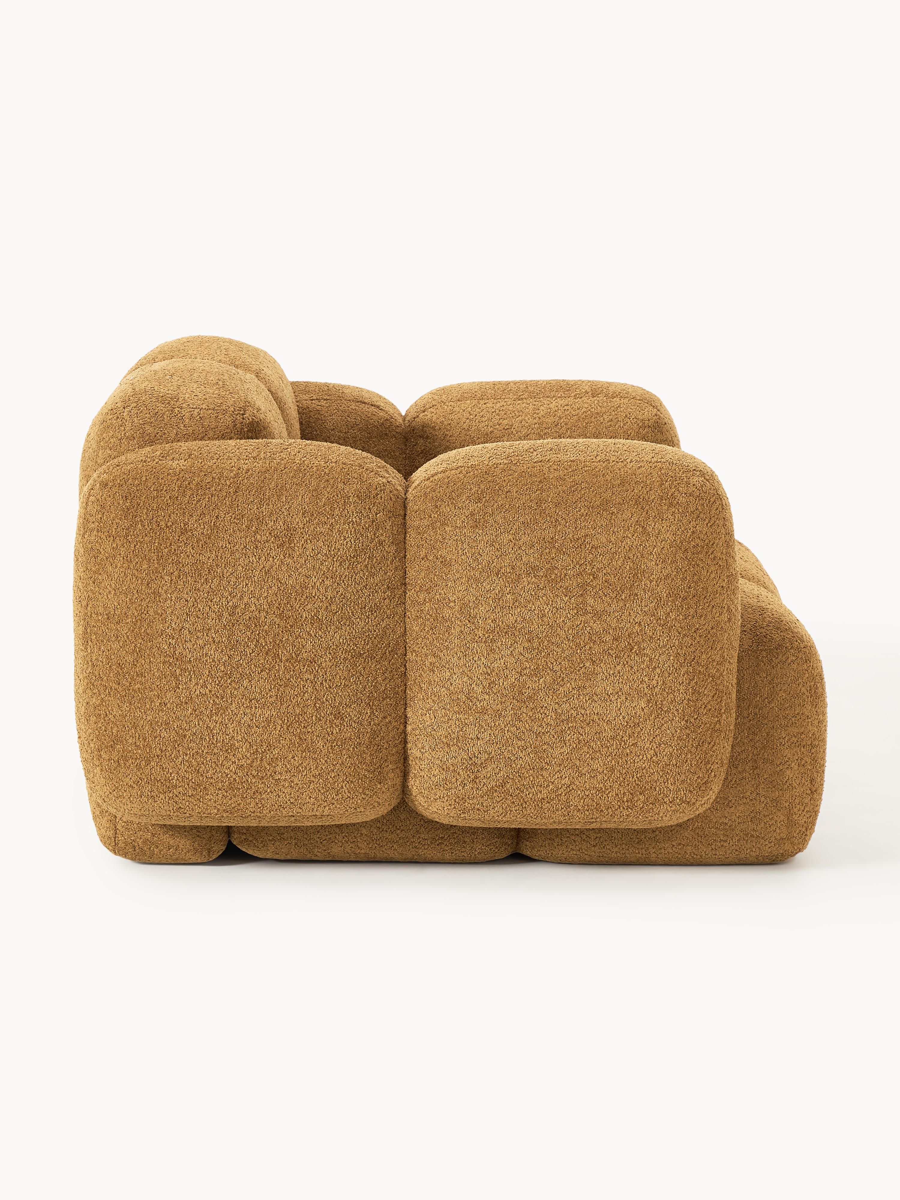 Loungefauteuil Tayla van teddy bouclé