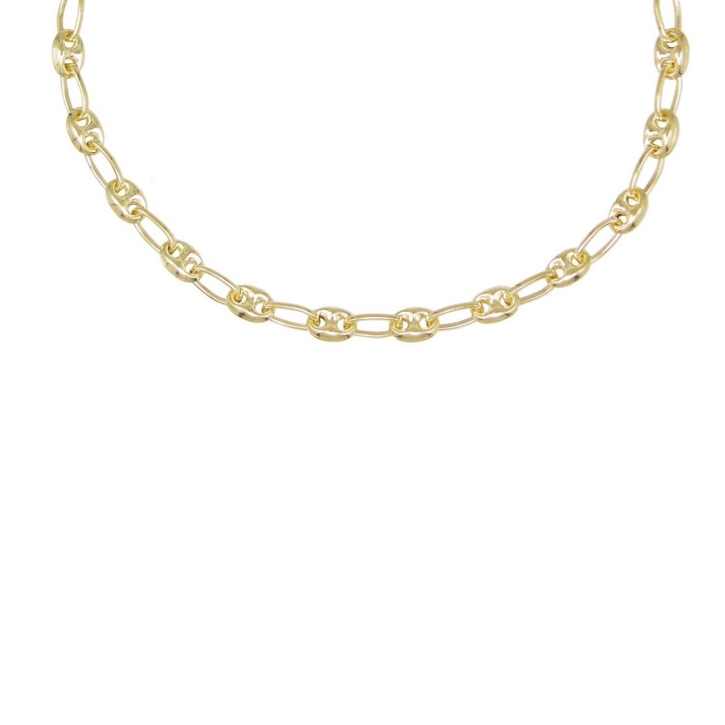 Collier Grain de Café Or Jaune - Homme ou Femme - 60cm
