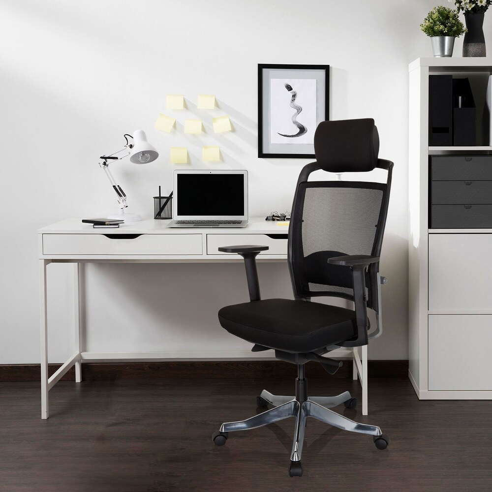 Profi Bürostuhl IKAST I Stoff/Netzstoff mit Armlehnen hjh OFFICE