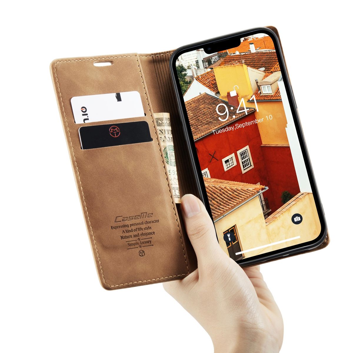 Schutz Handy Hülle für Apple iPhone 15 Plus Case Cover Klapp Tasche Wallet Etuis