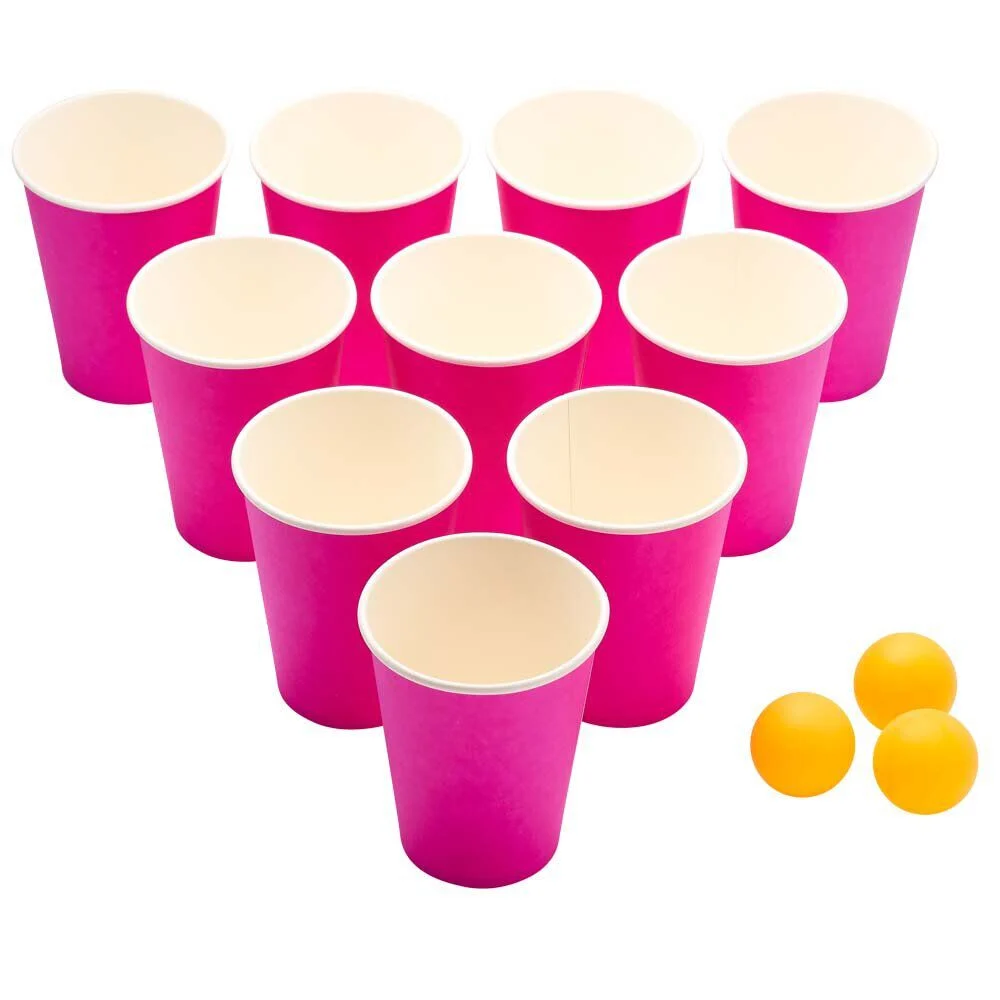 Jeu bière pong 24 verres + 24 balles
