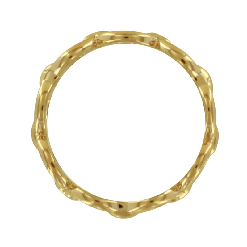 Bague Plaqué Or Maillons Simple