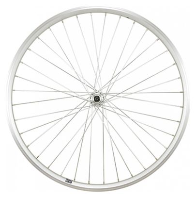 Roue vtt 26  av blocage jante argent mach1 er10 moy.Shimano tx500 v-brake