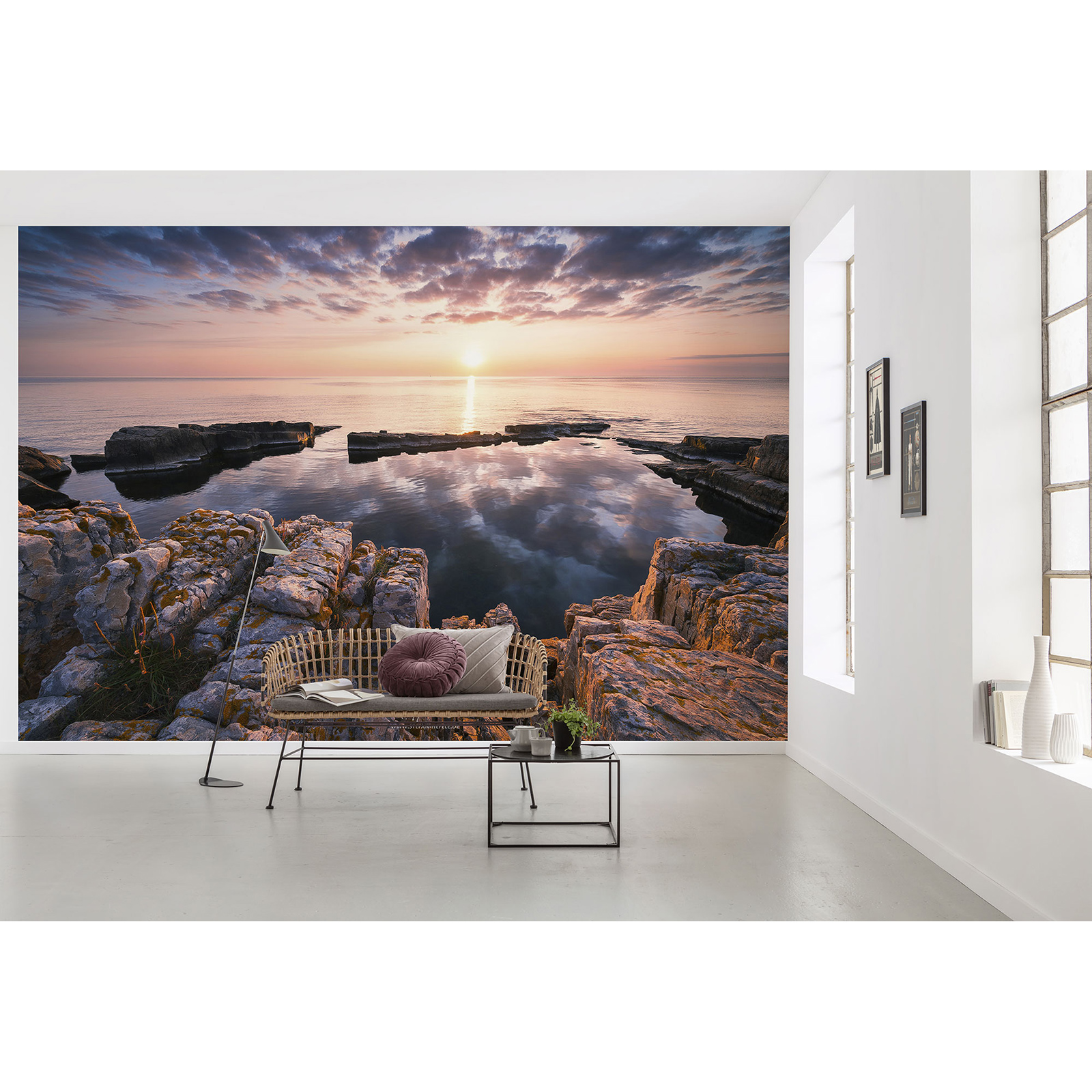 Vlies-Fototapete SPIEGELKÜSTE - bunt - 368x248 cm