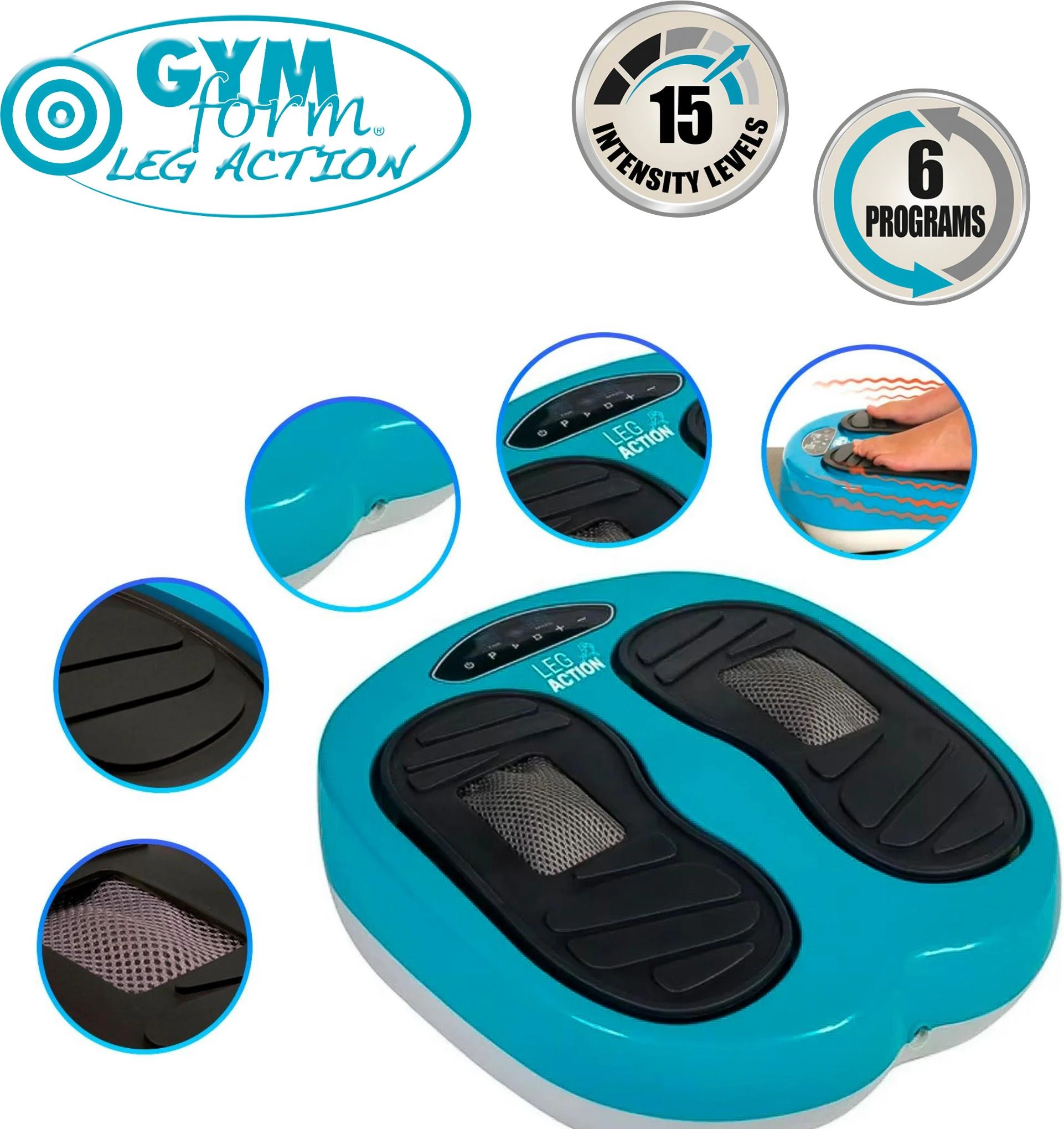 Leg Action Fuss Massagegerät Shiatsu Vibrationsplatte für Füsse / Beine - Blau