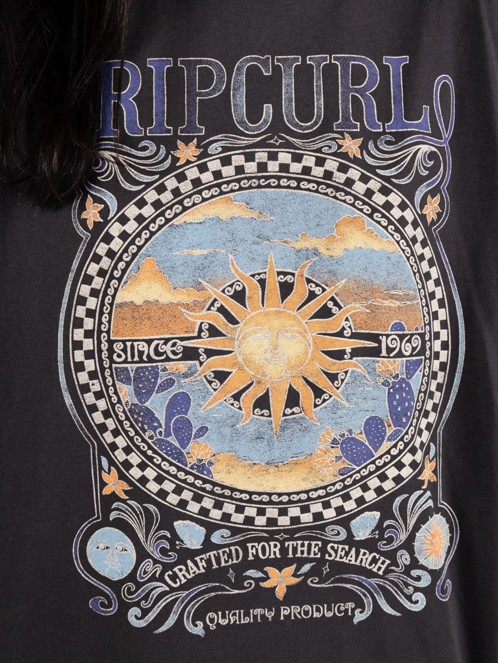 Rip Curl Luna Heritage T-Shirt washed black