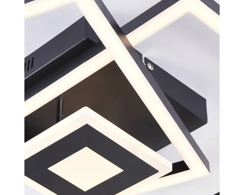 LED plafondlamp, 1-lichts, 22 W, 2900 lm, 9x40 cm, Bray, zwart