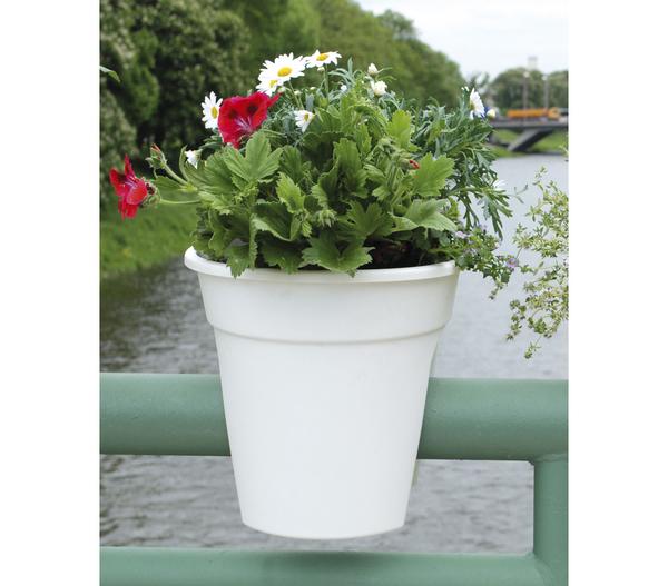 KHW Kunststoff-Geländertopf Flowerclip, rund,