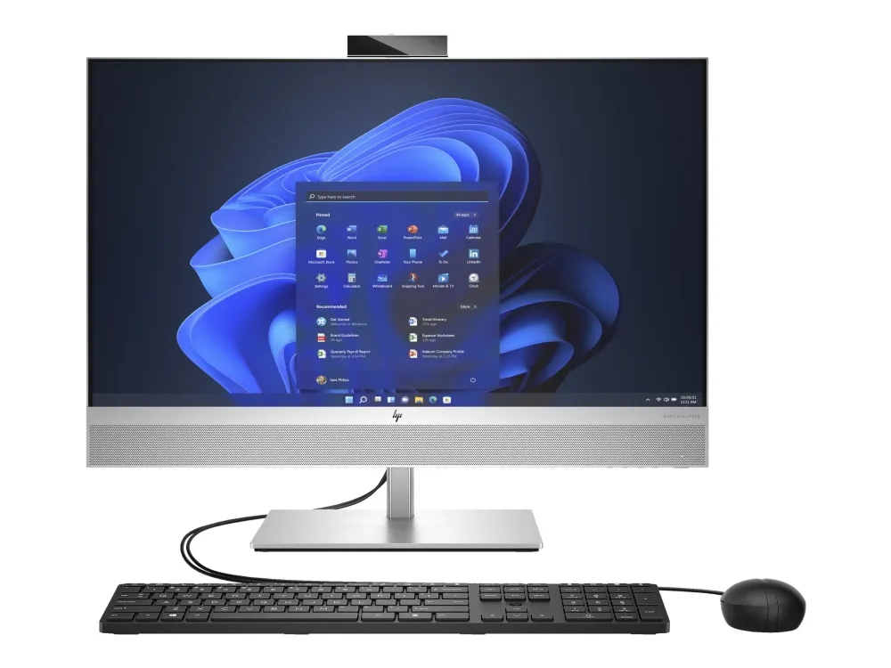 HP EliteOne 870 G9 - Alt-i-én Core i7 i7-14700 / op til 5.4 GHz - vPro Enterprise - RAM 32 GB - SSD 512 GB - NVMe - UHD Graphics 770 - Gigabit Ethernet, IEEE 802.11ax (Wi-Fi 6E), Bluetooth 5.3 - Win 11 Pro - skærm: LED 27