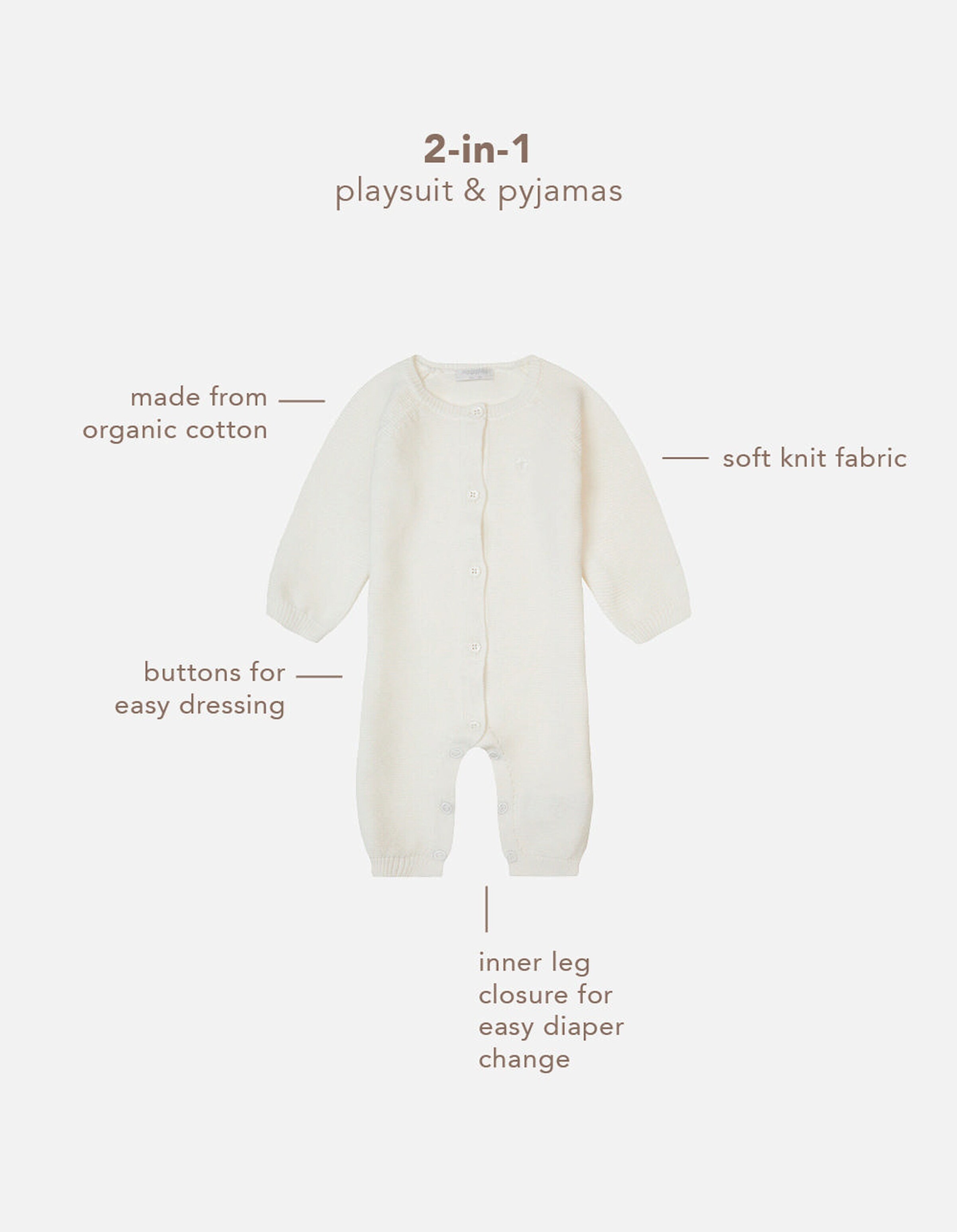 Noppies Baby Strampler Monrovia White