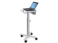 Ergotron StyleView - Vogn med hjul - til let brug - for notebook/stregkodescanner - medicinsk - stål - hvid, aluminium - skærmstørrelse: op til 17