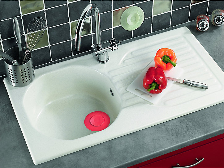 Bouchon universel Wirquin Uppy 2 en 1 ø110 mm blanc