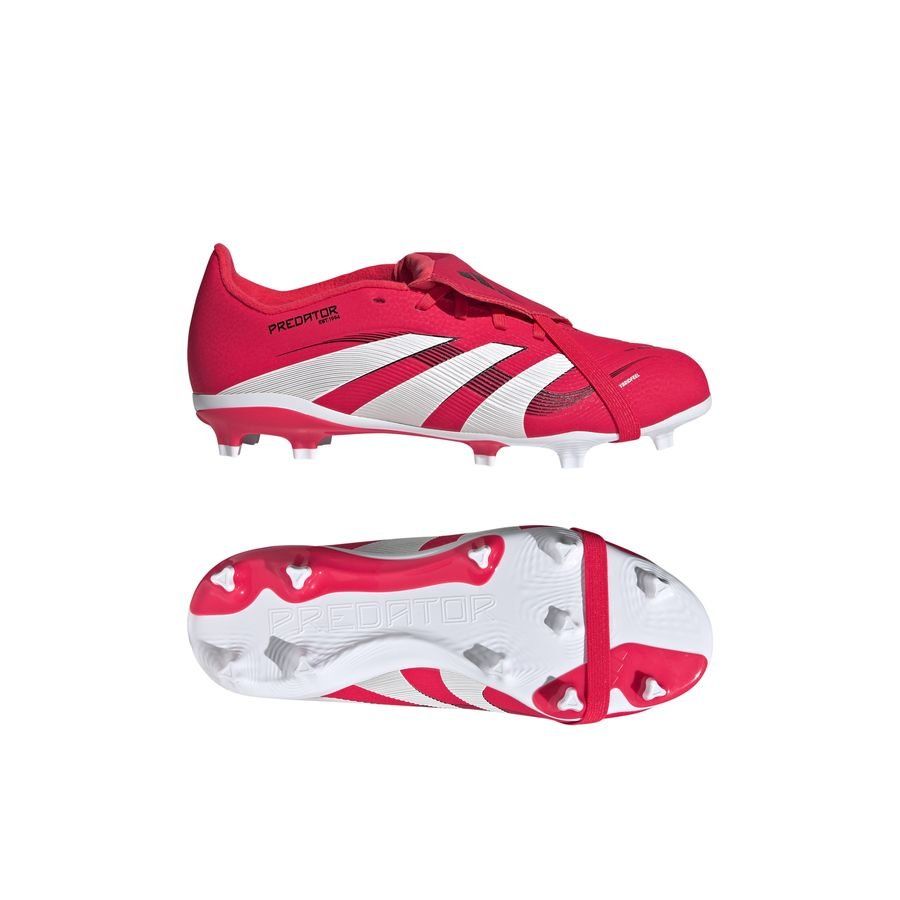 adidas Predator League Fold-over Tongue FG Pure Victory - Lucid Red/Blanc/Noir Enfant