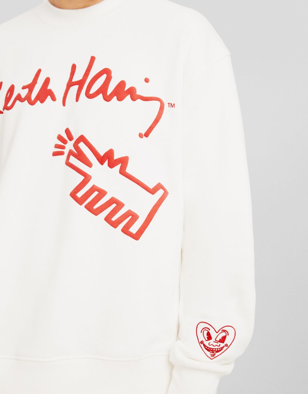 Moletom estampado de gola redonda Keith Haring