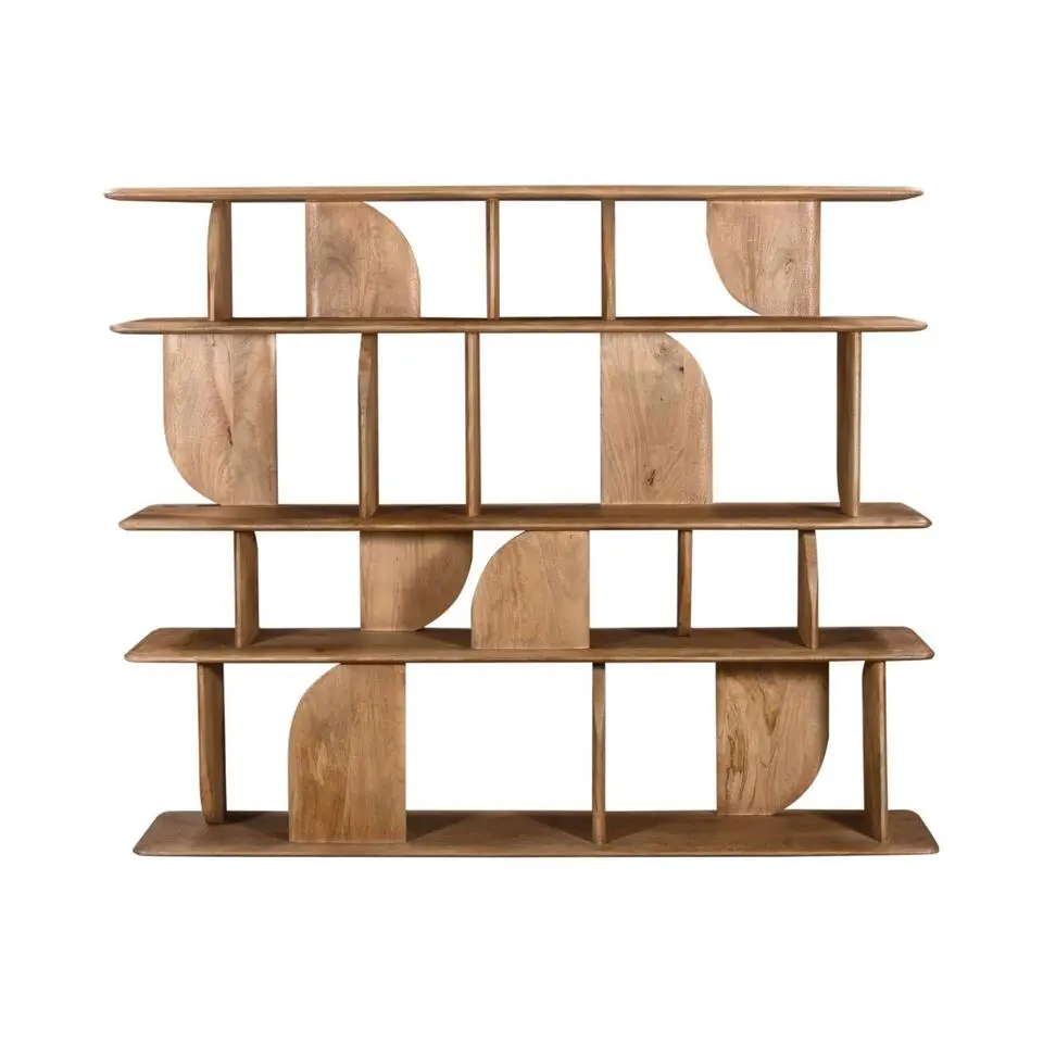 Wandkast Naturel Mangohout - Open - 170x35x140cm - Solis