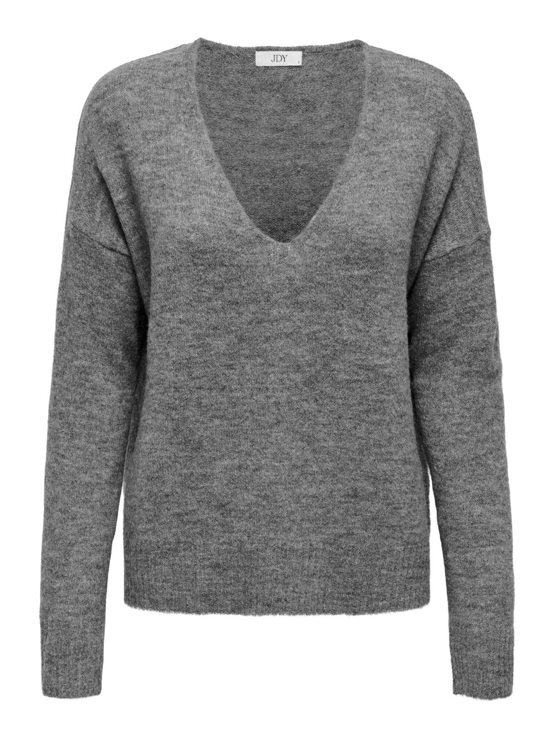 JDYELANORA Strickpullover Dark Grey Melange