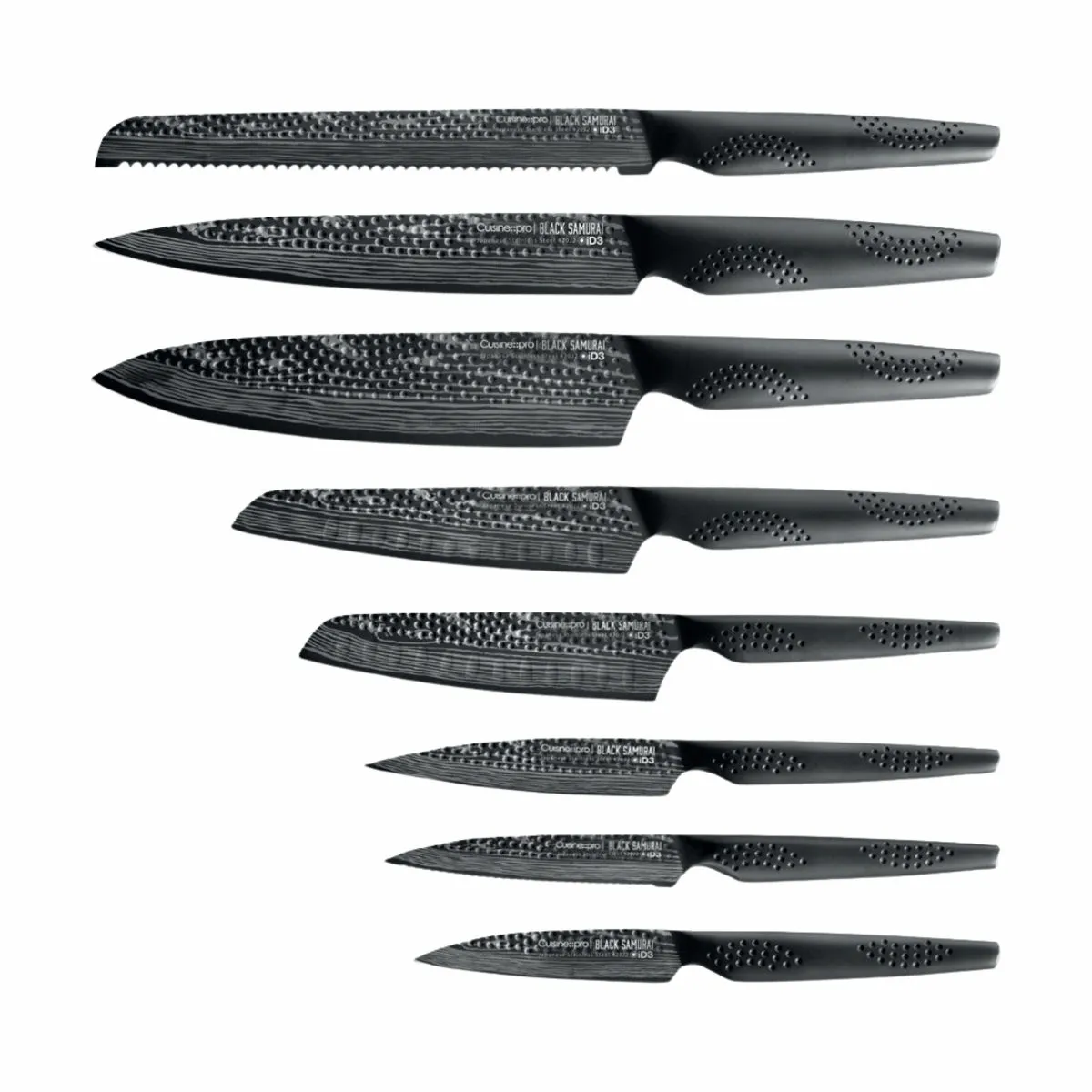 THE CUSTOM CHEF™ iD3® BLACK SAMURAI™ THE EGG Knivblok - 9 dele