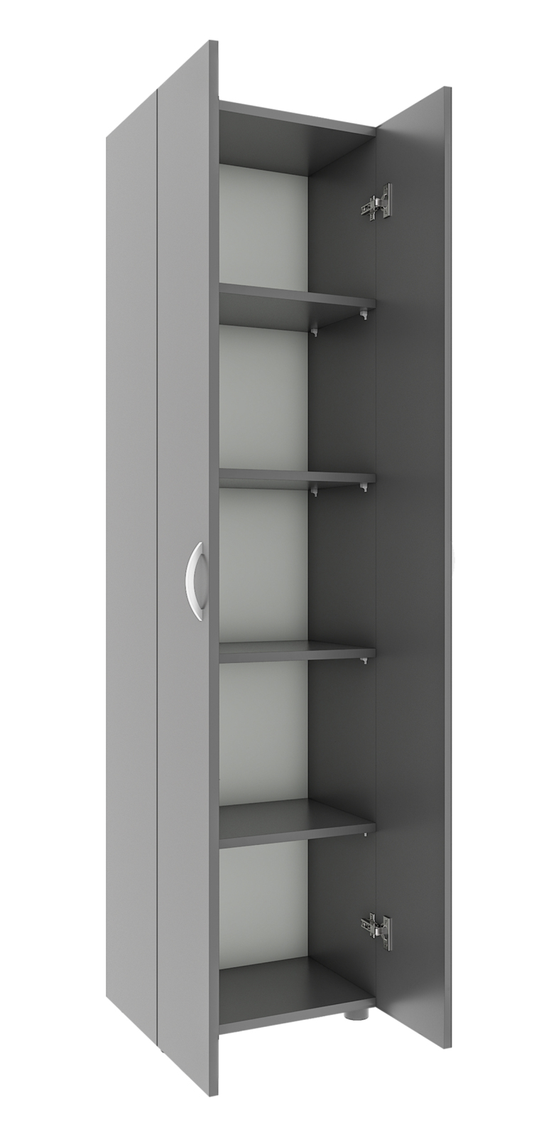 Büroschrank ULAS - anthrazit - 5 Fächer - 49 cm