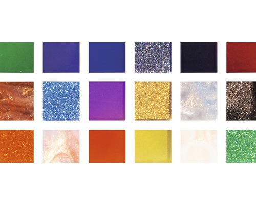 Acryl mozaïektegels, gemengde maat, 1x1 cm, 1200 stuks, diverse kleuren