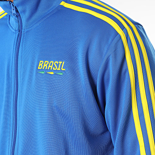 Veste Zippée A Bandes Brasil HN0914 Bleu