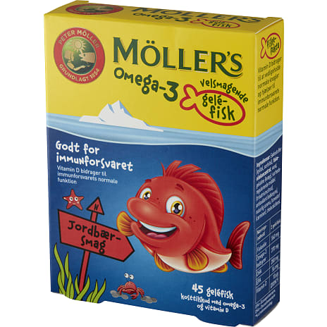 Omega-3 m. jordbærsmag