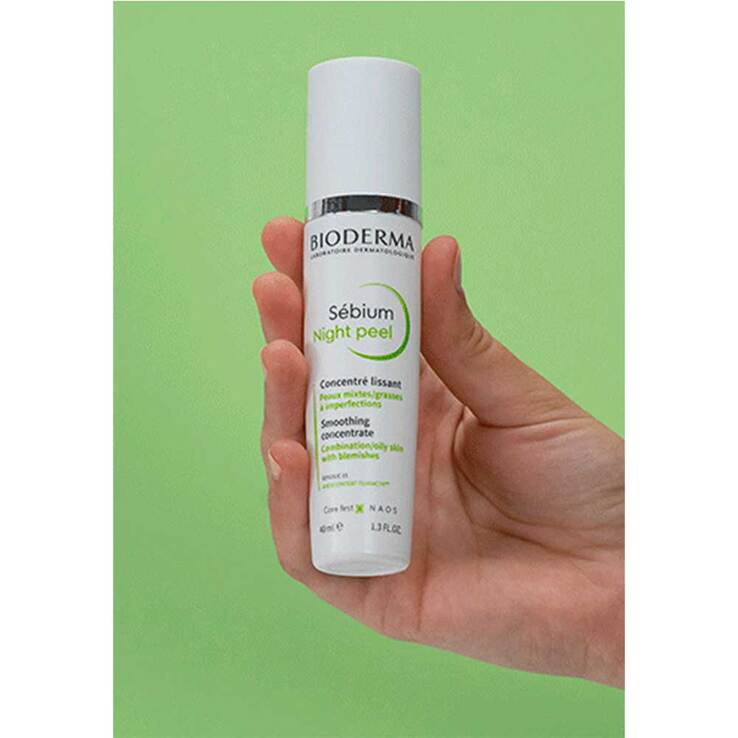 Bioderma Sebium Night peel Creme für unreine, ölige, zu Akne neigende Haut, 40 ml
