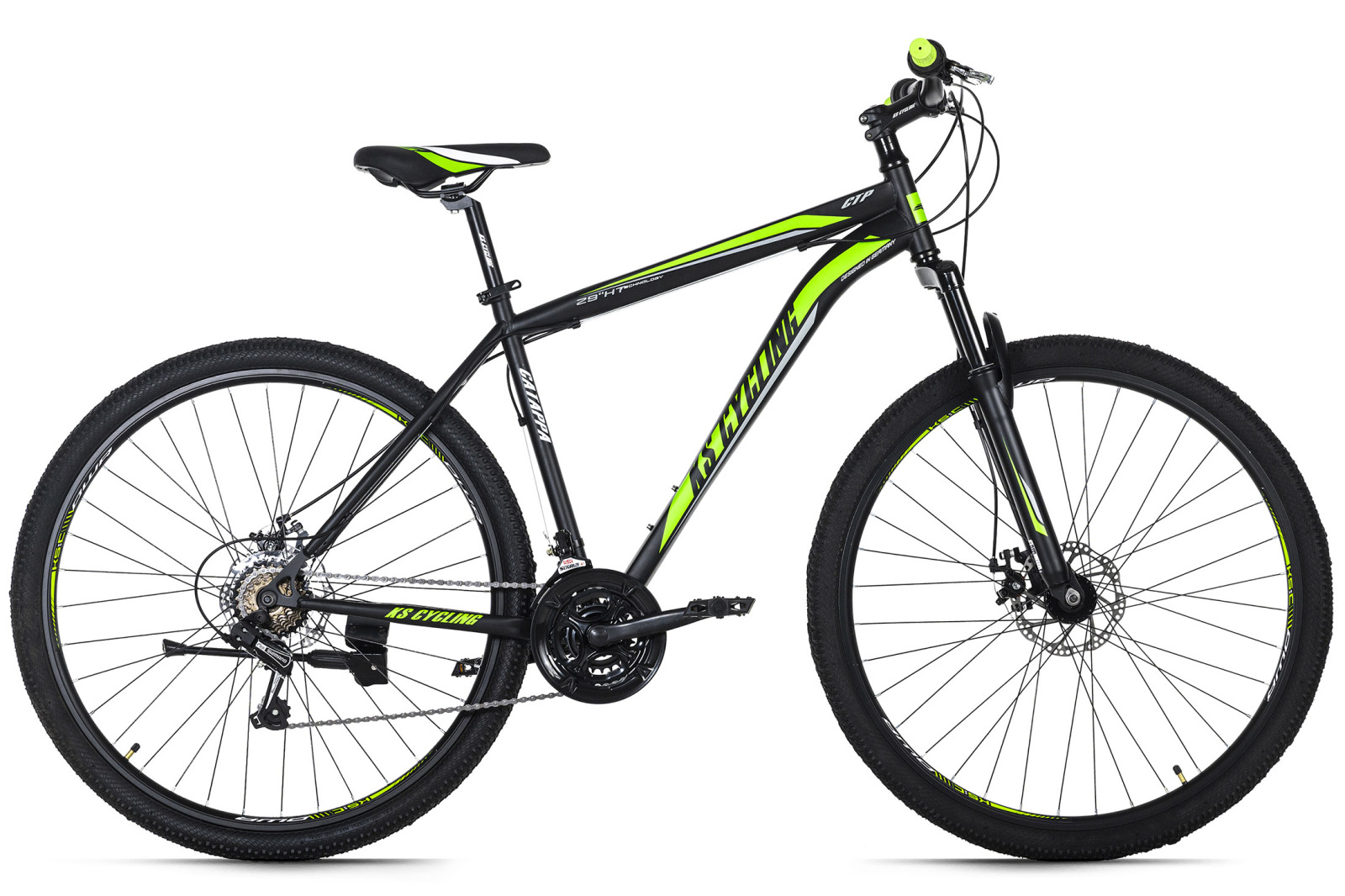 KS Cycling Mountainbike HARDTAIL 29'' CATAPPA - schwarz-grün - 46 cm Rahmenhöhe