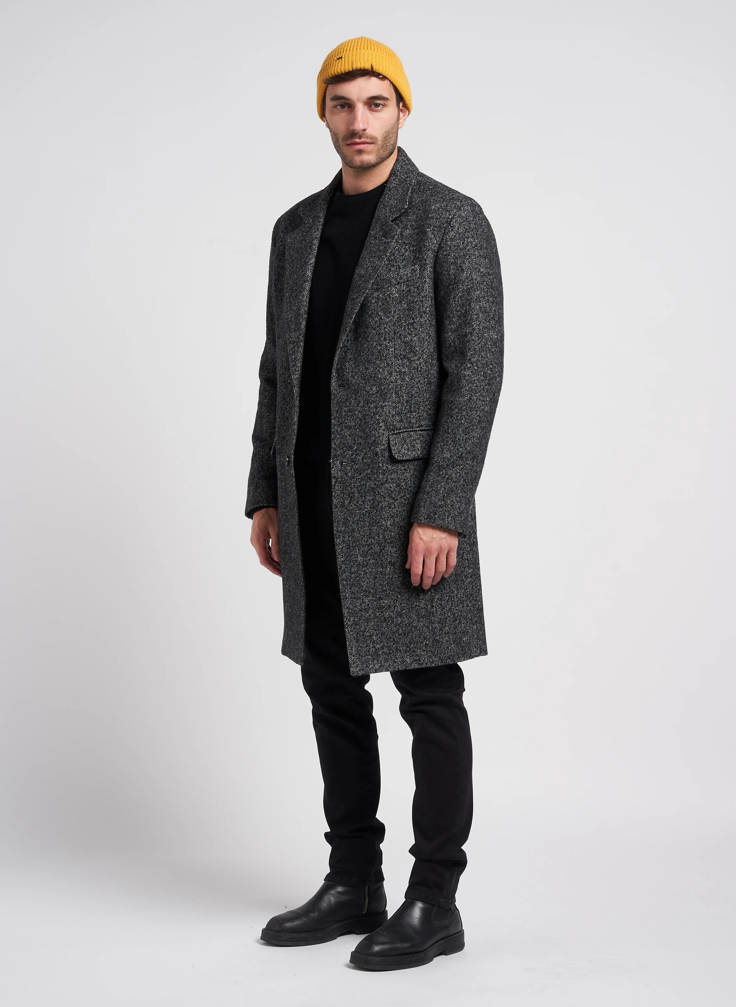 Pull col rond en cachemire| Noir