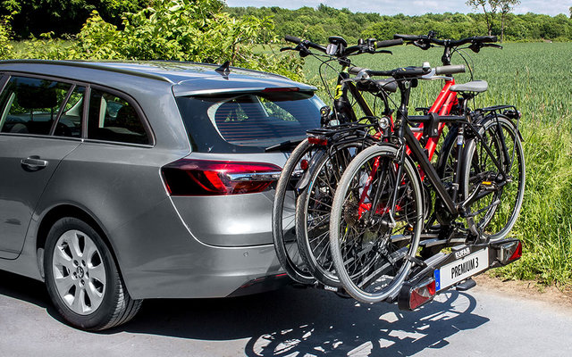 Eufab Fahrradträger Anhängerkupplung Premium III für 3 Fahrräder, E-Bike geeignet