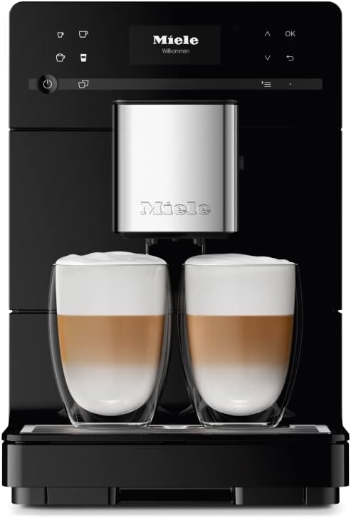 Miele CM 5310 Silence Stand Kaffeevollautomat / OneTouch for Two / Reinigungsprogramme / Kannenfunktion / cremiger Milchschaum / Obsidianschwarz (11525280)