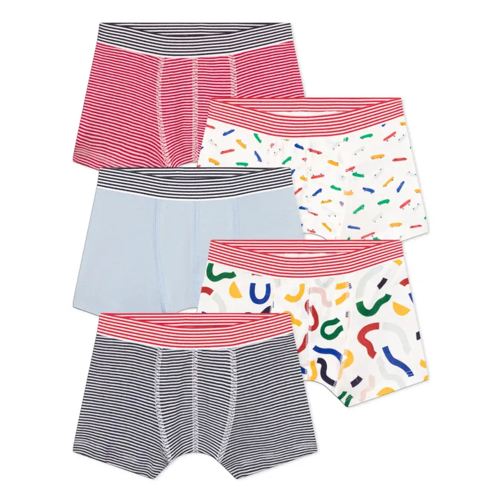 Petit Bateau Lot 5 Boxers Phosphorescents | Ecru