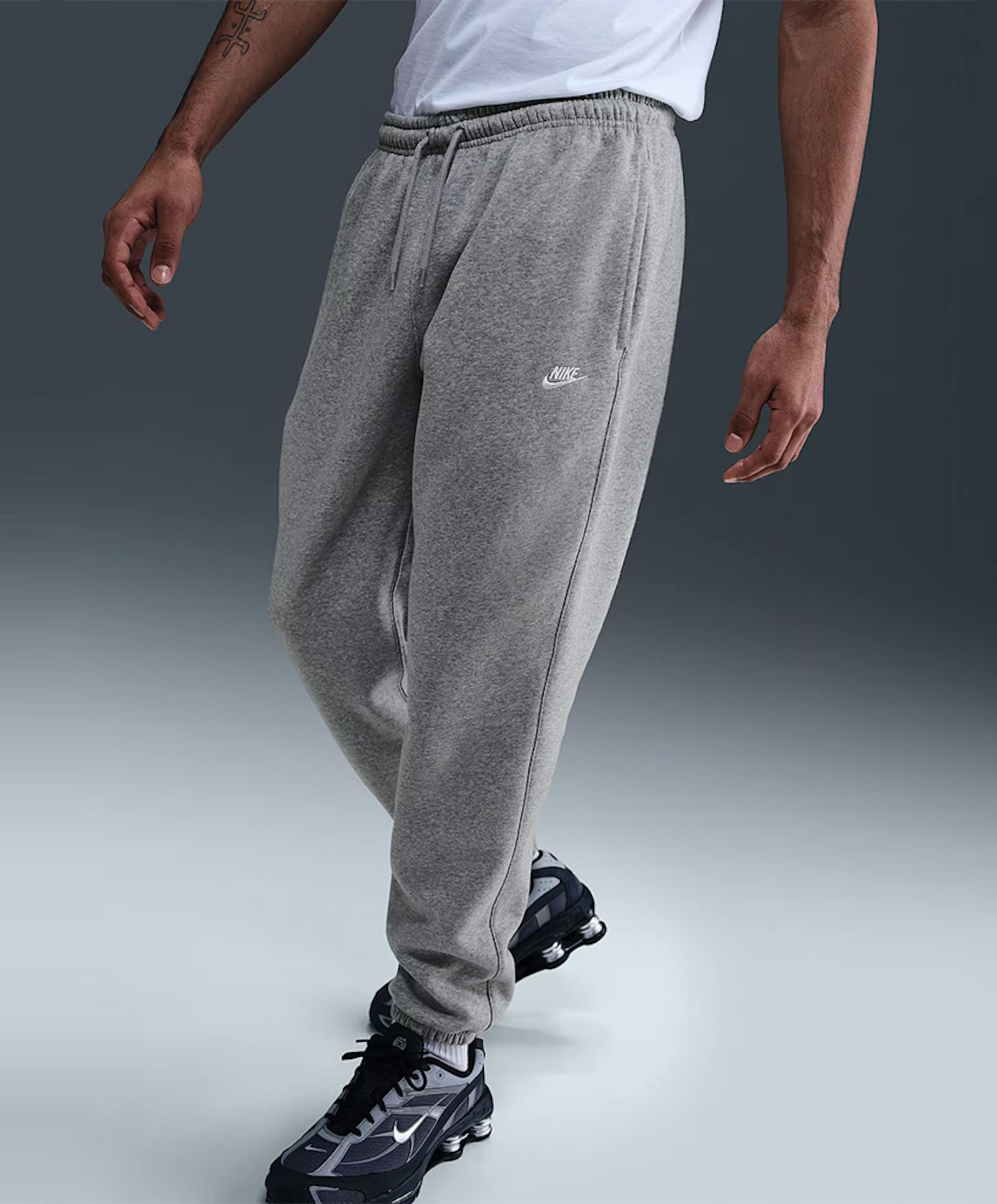 Nike M Nk Club Bb Cuff trainingsbroek grijs