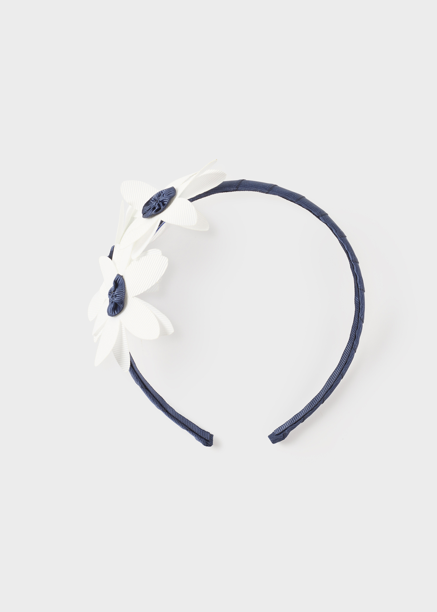Faixa de cabelo para bebê com aplique floral