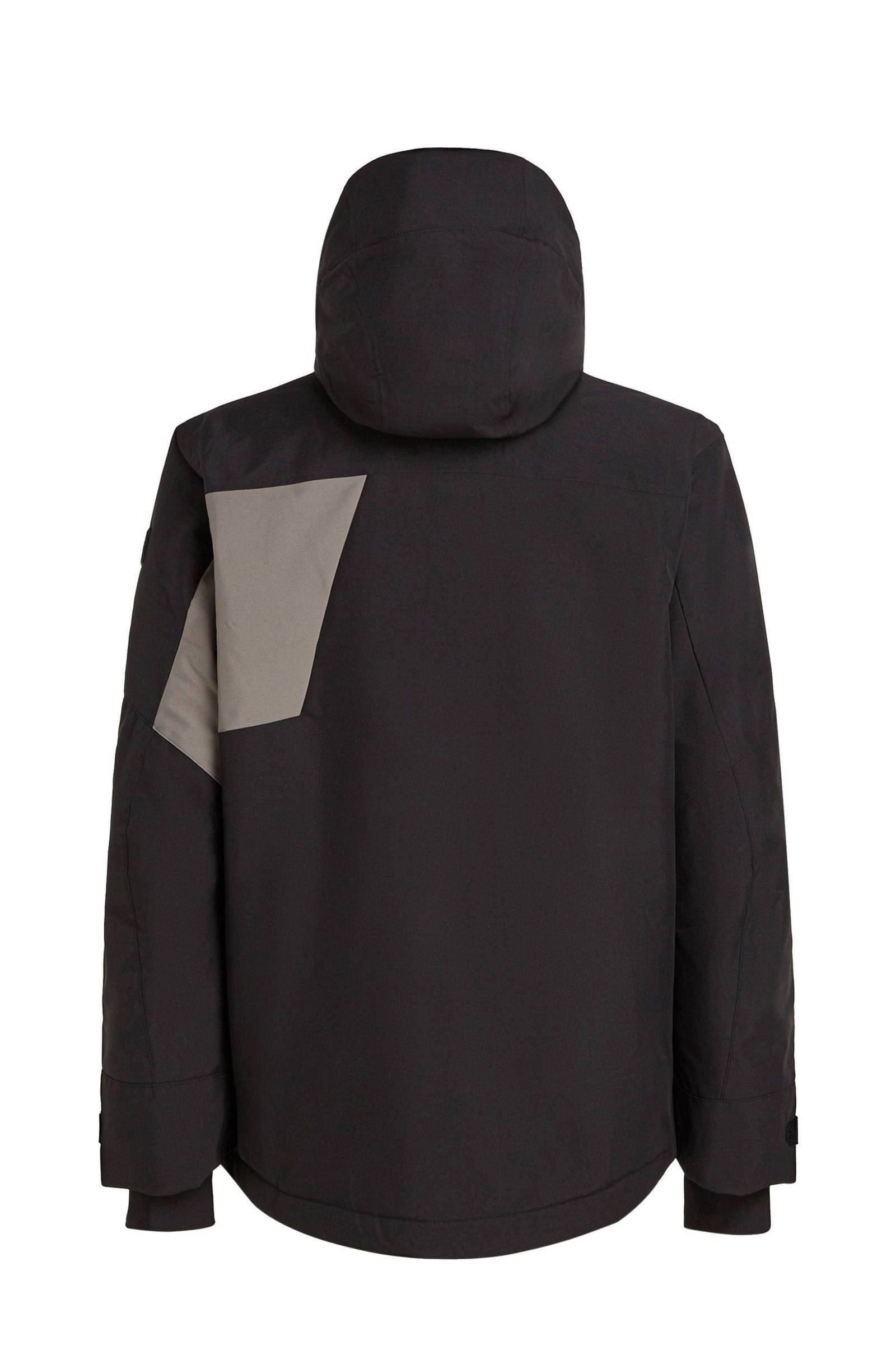 O'Neill ski-jack HAMMER BLOCK zwart/donkergrijs/beige